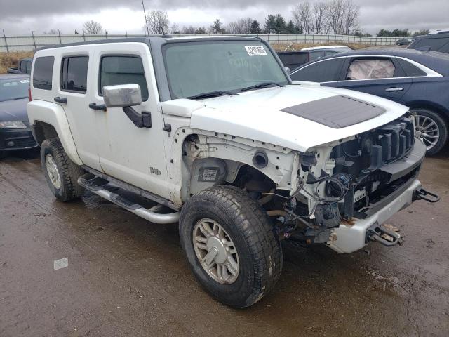 5GTEN13E988170402 - 2008 HUMMER H3 WHITE photo 4