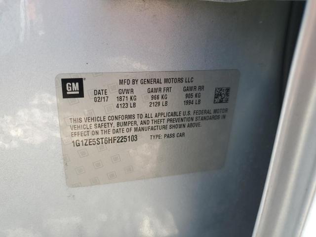 1G1ZE5ST6HF225103 - 2017 CHEVROLET MALIBU LT SILVER photo 12