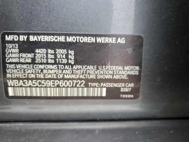 WBA3A5C59EP600722 - 2014 BMW 328 I CHARCOAL photo 12