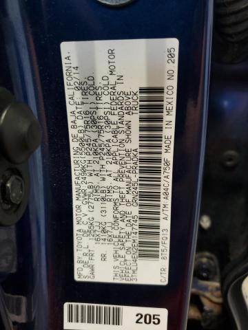 3TMLU4EN2EM147745 - 2014 TOYOTA TACOMA DOUBLE CAB BLUE photo 12