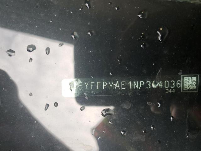 5YFEPMAE1NP334036 - 2022 TOYOTA COROLLA LE BLUE photo 12