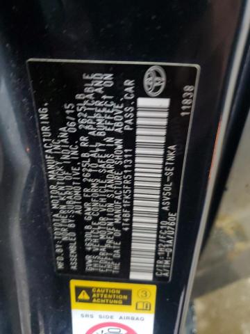 4T4BF1FK5FR511311 - 2015 TOYOTA CAMRY LE BLACK photo 12