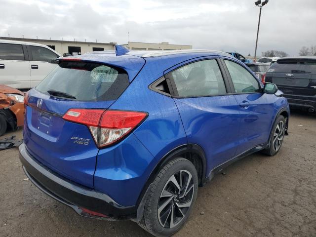 3CZRU6H17KG716270 - 2019 HONDA HR-V SPORT BLUE photo 3