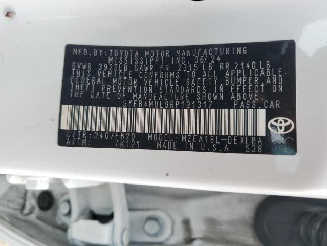5YFB4MDE9RP191317 - 2024 TOYOTA COROLLA LE 白色 照片 12
