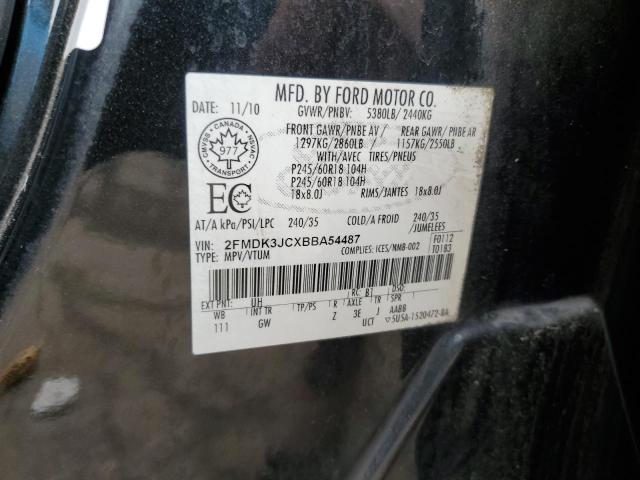 2FMDK3JCXBBA54487 - 2011 FORD EDGE SEL 石墨色 照片 13