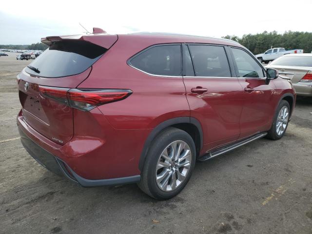 5TDYZRAH7MS045005 - 2021 TOYOTA HIGHLANDER LIMITED MAROON photo 3