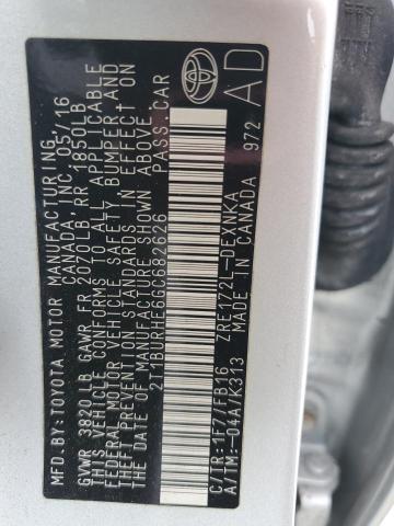 2T1BURHE6GC682626 - 2016 TOYOTA COROLLA L Gümüş fotoğraf 13