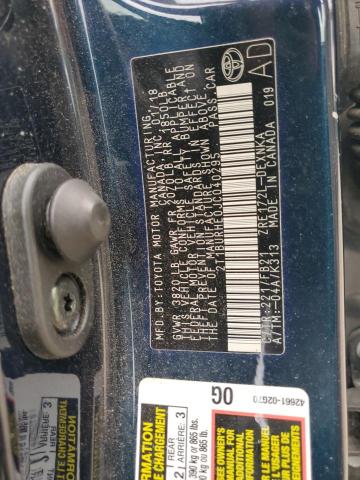 2T1BURHE0JC040295 - 2018 TOYOTA COROLLA L Синій фото 12