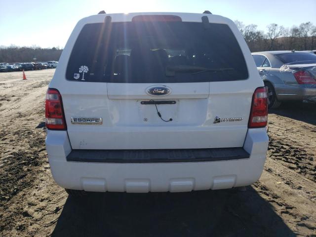 1FMCU49319KA17876 - 2009 FORD ESCAPE HYBRID WHITE photo 6