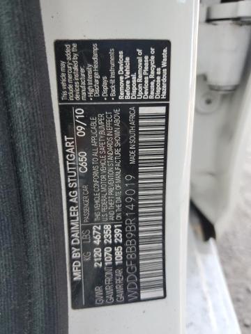 WDDGF8BB9BR149019 - 2011 MERCEDES-BENZ C 300 4MATIC WHITE photo 12