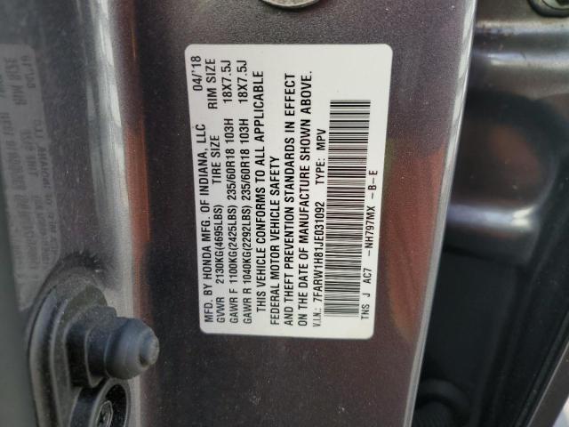 7FARW1H81JE031092 - 2018 HONDA CR-V EXL Boz foto 13