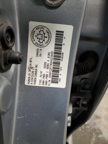 2HGFC2F7XGH023620 - 2016 HONDA CIVIC EX GRAY photo 13