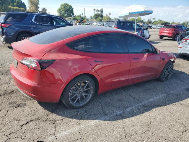 5YJ3E1EB3NF190352 - 2022 TESLA MODEL 3 Կարմիր լուսանկար 3