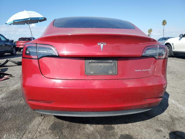 5YJ3E1EB3NF190352 - 2022 TESLA MODEL 3 Կարմիր լուսանկար 6