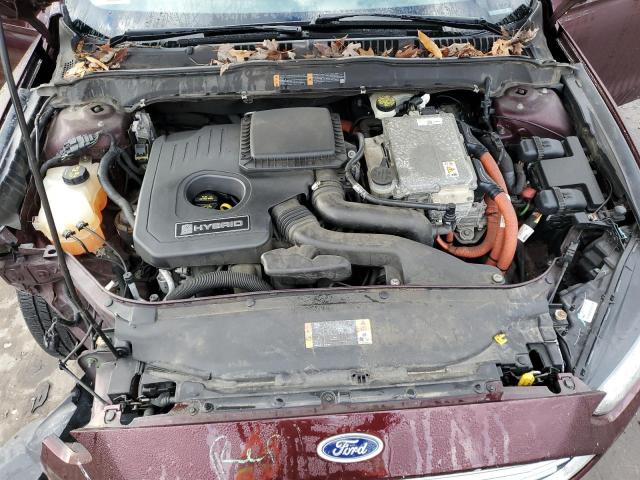 3FA6P0LU0DR338563 - 2013 FORD FUSION SE HYBRID BURGUNDY photo 11