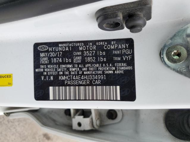 KMHCT4AE4HU334991 - 2017 HYUNDAI ACCENT SE WHITE photo 13
