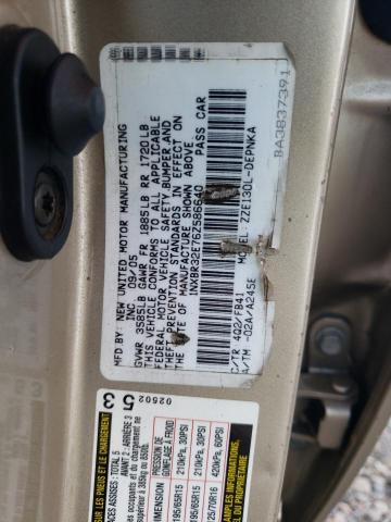 1NXBR32E76Z586640 - 2006 TOYOTA COROLLA CE GOLD photo 12