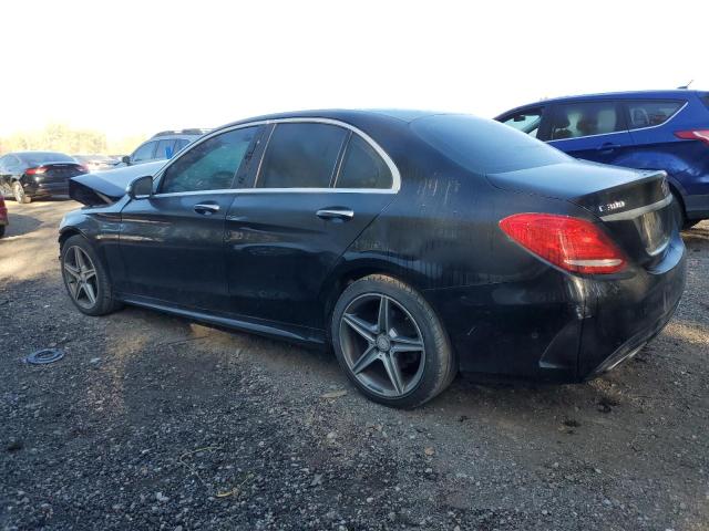 55SWF4KBXGU171119 - 2016 MERCEDES-BENZ C 300 4MATIC BLACK photo 2