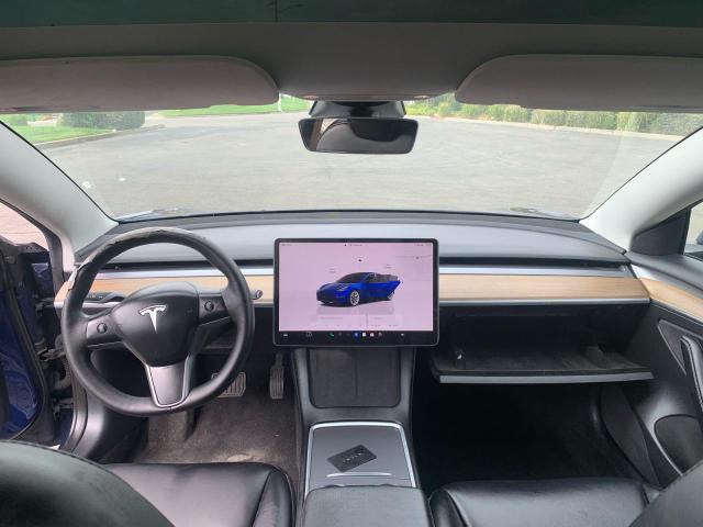 5YJ3E1EA6NF371937 - 2022 TESL MODEL 3 BLUE photo 9