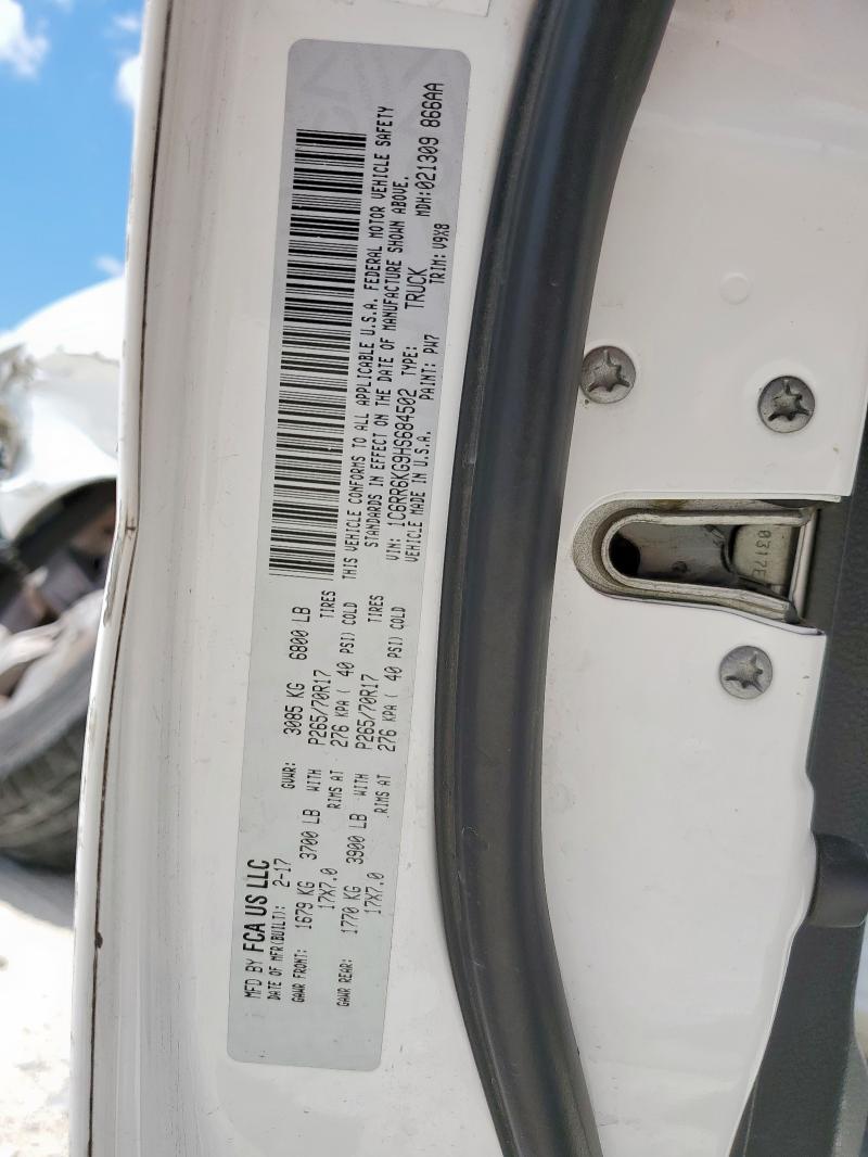 1C6RR6KG9HS684502 - 2017 RAM 1500 ST WHITE photo 12