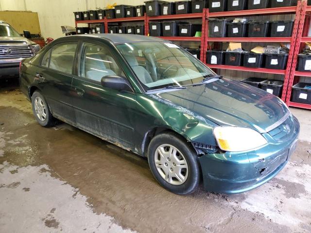 2HGES16522H583583 - 2002 HONDA CIVIC LX GREEN photo 4