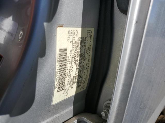 3N1BC1CP3AL462901 - 2010 NISSAN VERSA S SILVER photo 12