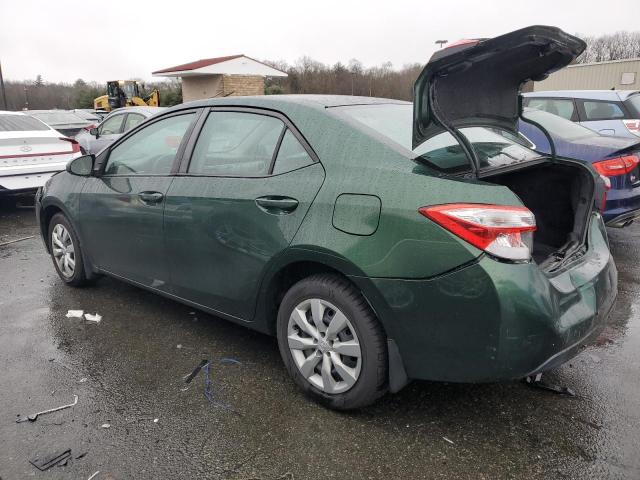 2T1BURHE1EC094954 - 2014 TOYOTA COROLLA L GREEN photo 2