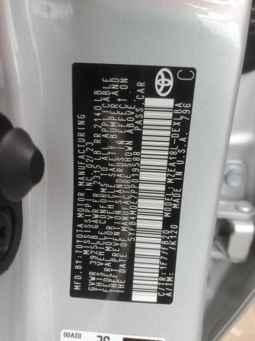 5YFB4MDE7PP019588 - 2023 TOYOTA COROLLA LE SILVER photo 12