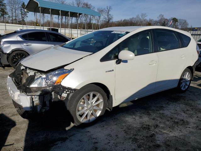 JTDZN3EU7EJ007051 - 2014 TOYOTA PRIUS V WHITE photo 1