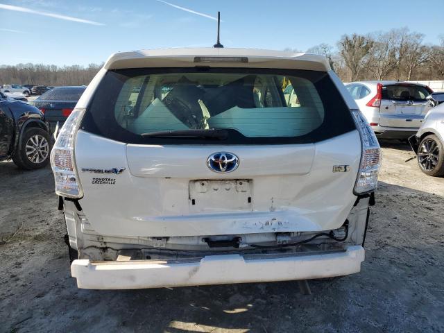 JTDZN3EU7EJ007051 - 2014 TOYOTA PRIUS V WHITE photo 6