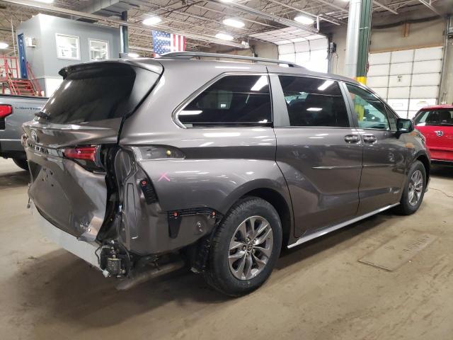 5TDBSKFC3MS014669 - 2021 TOYOTA SIENNA LE GRAY photo 3