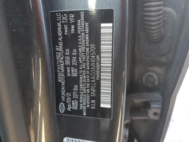 5NPLL4AG5MH045709 - 2021 HYUNDAI ELANTRA SE GRAY photo 12