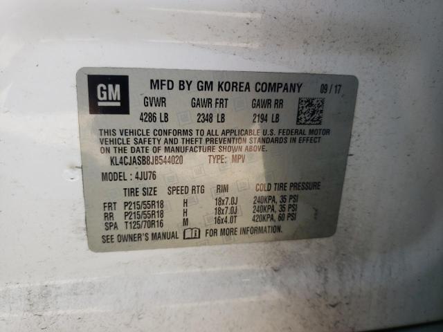 KL4CJASB8JB544020 - 2018 BUICK ENCORE PREFERRED Weiß Foto 13