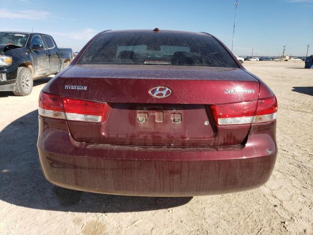 5NPET46C28H379734 - 2008 HYUNDAI SONATA GLS BURGUNDY photo 6