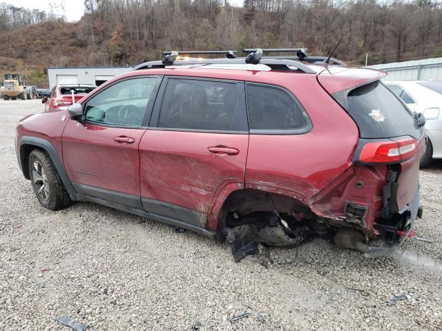 1C4PJMBS4FW726385 - 2015 JEEP CHEROKEE TRAILHAWK RED photo 2