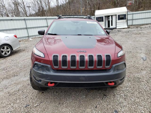 1C4PJMBS4FW726385 - 2015 JEEP CHEROKEE TRAILHAWK RED photo 5