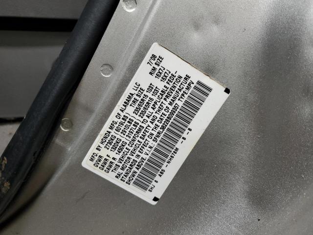 5FNRL38228B099357 - 2008 HONDA ODYSSEY LX SILVER photo 12