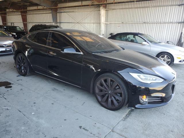 5YJSA1E25HF214971 - 2017 TESLA MODEL S Schwarz Foto 4