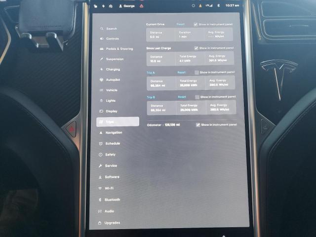 5YJSA1E25HF214971 - 2017 TESLA MODEL S Schwarz Foto 9