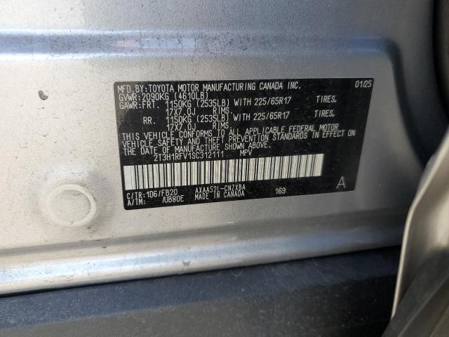 2T3H1RFV1SC312111 - 2025 TOYOTA RAV4 LE SILVER photo 14