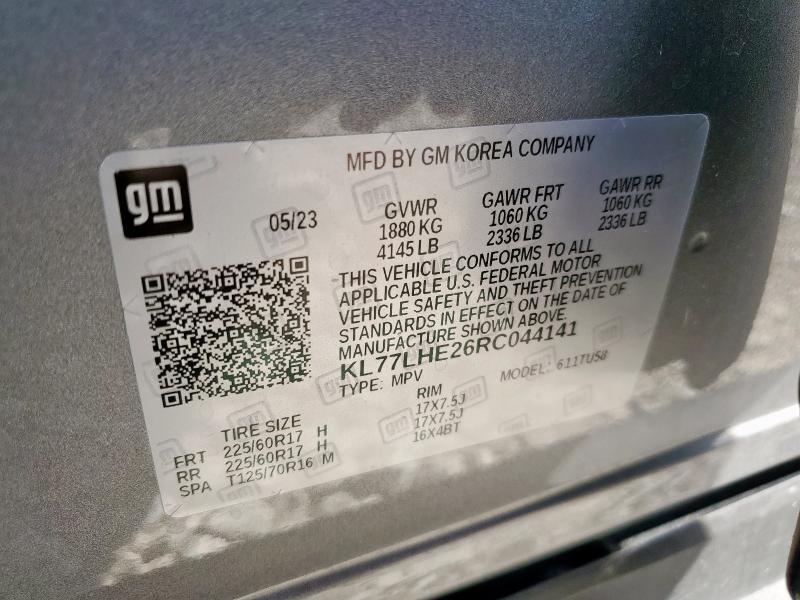 KL77LHE26RC044141 - 2024 CHEVROLET TRAX 1LT SILVER photo 13