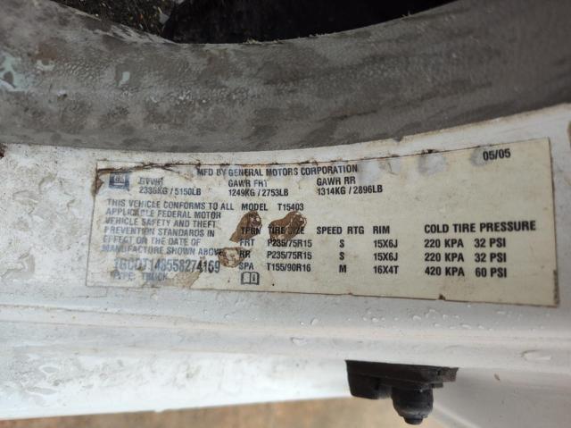 1GCDT148558274169 - 2005 CHEVROLET COLORADO WHITE photo 10