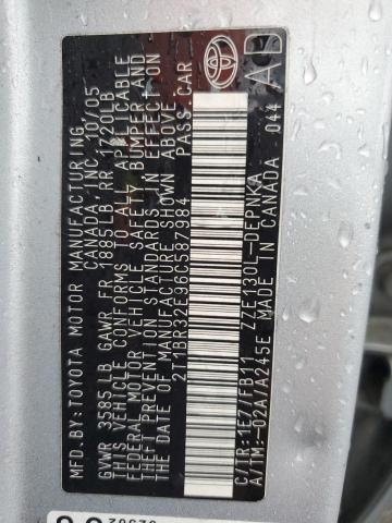 2T1BR32E96C587984 - 2006 TOYOTA COROLLA CE 银色 照片 12