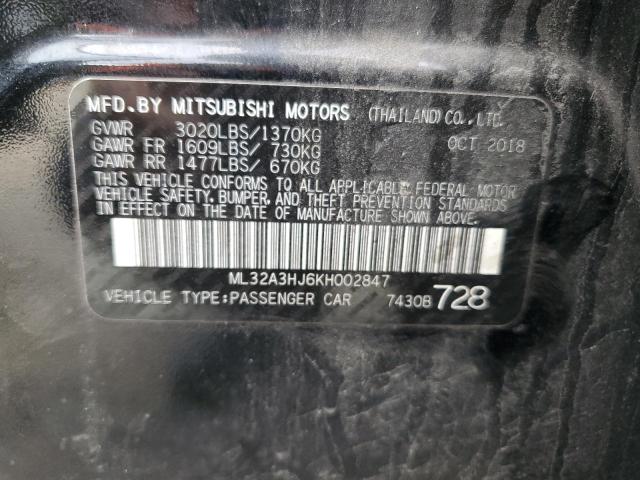 ML32A3HJ6KH002847 - 2019 MITSUBISHI MIRAGE ES Negro foto 13