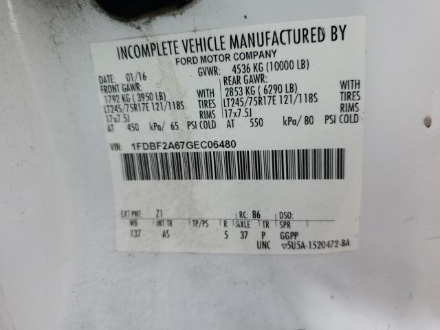 1FDBF2A67GEC06480 - 2016 FORD F250 SUPER DUTY YELLOW photo 12