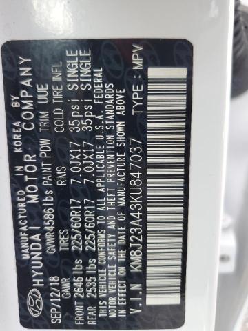 KM8J23A43KU847037 - 2019 HYUNDAI TUCSON SE Beyaz fotoğraf 14