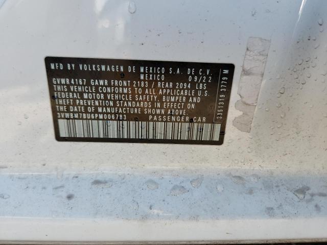 3VWBM7BU6PM006783 - 2023 VOLKSWAGEN JETTA SPORT WHITE photo 13