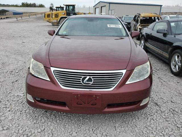 JTHBL46F985062481 - 2008 LEXUS LS 460 BURGUNDY photo 5