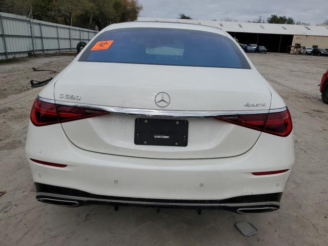 W1K6G7GB5PA235204 - 2023 MERCEDES-BENZ S 580 4MATIC WHITE photo 6