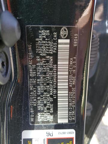 4T1BF1FK9HU664996 - 2017 TOYOTA CAMRY LE 黑色 照片 13